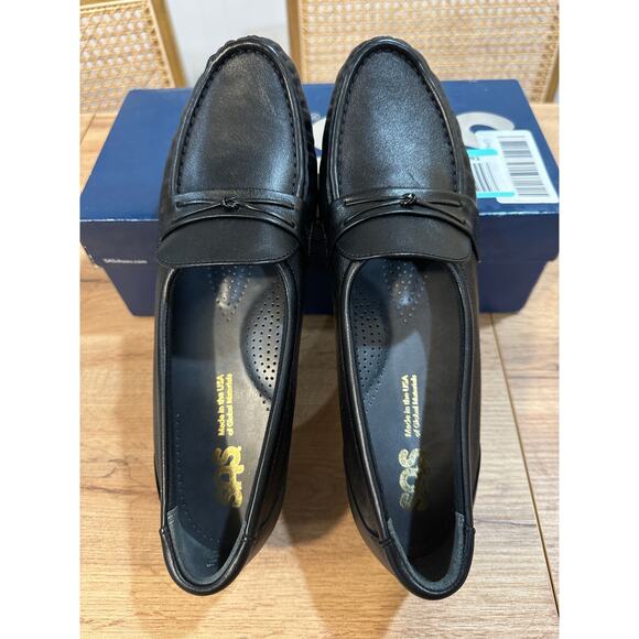 SAS Women's Easier Slip On Loafer Black Leather Size 10 Slim NIB Moccasin Comfy - Picture 9 of 12